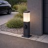 Venkovní lampa tmavě šedá 45 cm se zásuvkou IP44 - Malios