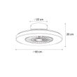 Plafondventilator-zwart-met-ster-effect-60cm-incl.-LED-dimbaar-met-afstandsbediening---Climo