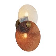 Applique-Art-Déco-bronzo-scuro-con-vetro-ambrato-2-luci---Text
