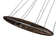 Lampadario-Art-Déco-bronzo-scuro-con-vetro-ambrato-ovale-8-luci---Sandra