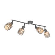 Plafoniera-de-design-neagră-cu-aur-4-lumini-ovală---Noud