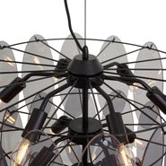 Art-Deco-hanglamp-zwart-met-smoke-glas-ovaal-14-lichts---Mochan