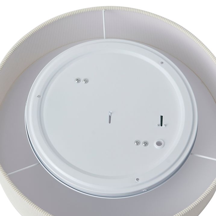 Moderna plafonska lampa bela sa somotskim abažurom 38cm 2-svetla - Luz