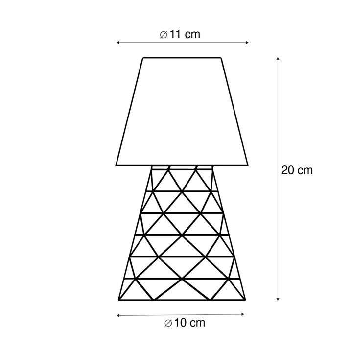 Stolní lampa transparentní sklo vč. LED dobíjecí IP44 - Lola 20 Lux