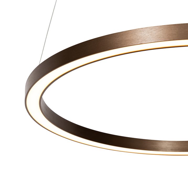 Lampa wisząca brązowa 60 cm w tym LED 3-stopniowy ściemniacz - Girello