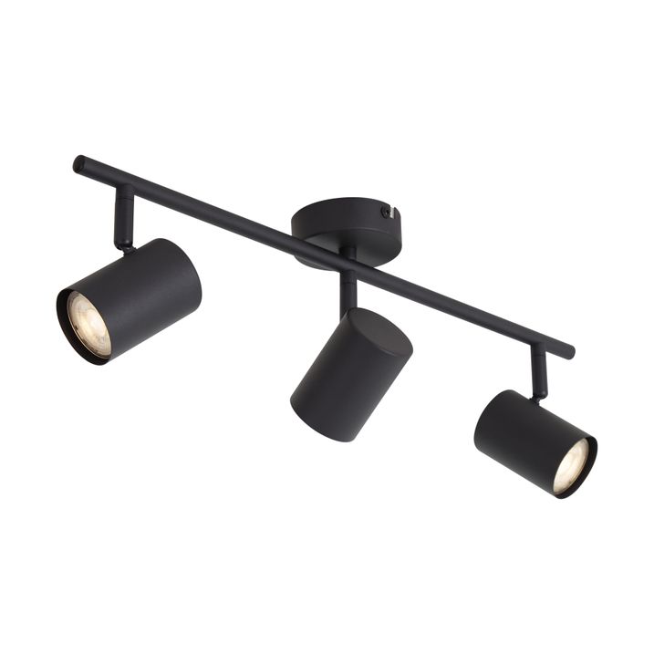 Foco moderno negro orientable de 3 luces - Jeana