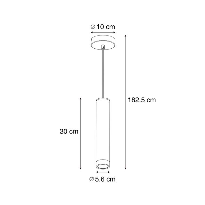 Suspension design couleur bronze canon de fusil GU10 50mm IP44 - Tuba