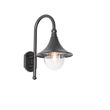 Klasiska-āra-sienas-lampa-melna-IP44---Daphne