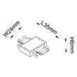 Conector-I-pentru-șină,-negru,-monofazat---Magnetic