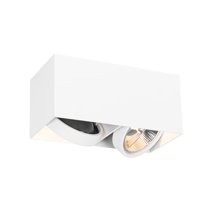 Design spotlight med rektangulær AR111 2-lys - Box