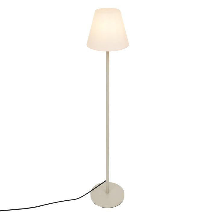 Außenstehleuchte beige mit weißem Schirm IP65 - Virginia