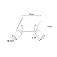 Moderne-badkamer-spot-zwart-vierkant-2-lichts-IP44---Ducha