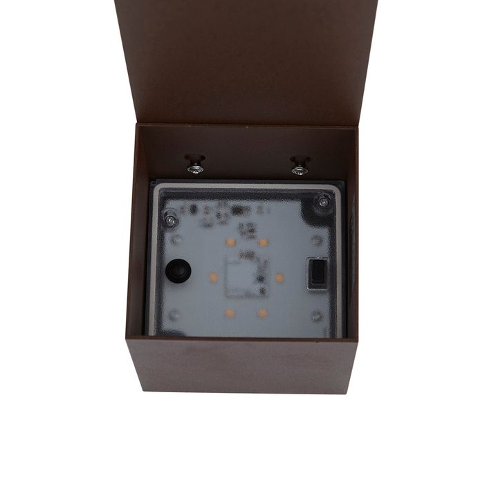 Lámpara de exterior marrón óxido de 65 cm con LED IP64, luz tenue y solar - Charlene