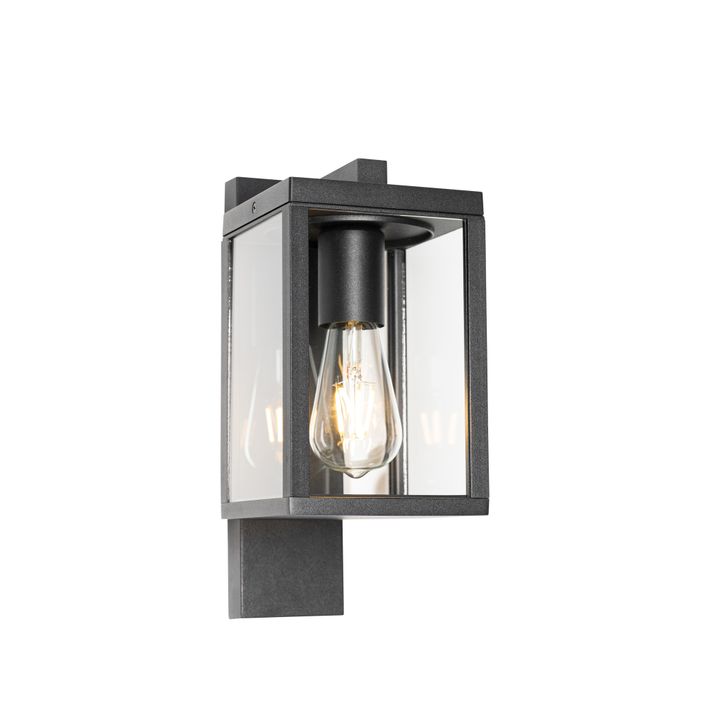 Felinar inteligent de perete pentru exterior negru IP44 incl. Wifi ST64 - Charlois