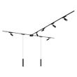 Railsysteem-met-6-spots-en-2-hanglampen-zwart-1-fase---Magnetic-Samson-Cassie
