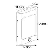 Vegglampe-sort-inkl.-LED-IP44-med-bevegelsessensor---Khuvan