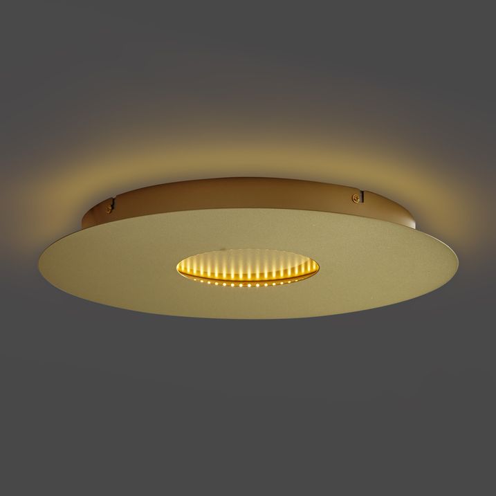 Plafonieră modernă aurie 40cm incl. LED cu 3 trepte de intensitate luminoasă - Morning
