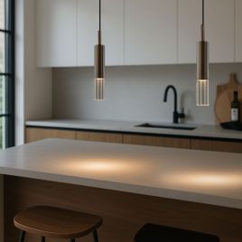 Modern spotlight dark bronze with clear glass for 1-phase track system - Slimline Loyce