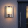 Moderna spoljna zidna lampa od čelika sa senzorom pokreta IP44 - Emmerald 1