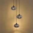 Candeeiro-de-suspensão-Art-Deco-preto-com-vidro-fumê-3-luzes-redondo---Busa