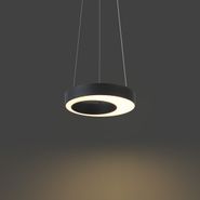 Modern-pendellampa-svart-35-cm-3-stegs-dimbar---Organici