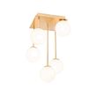 Moderne-Deckenleuchte-Gold-mit-Opalglas-5-Licht---Athen