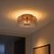 Plafonnier design Laiton avec verre brun, LED dimmable 3 étapes - Meadow