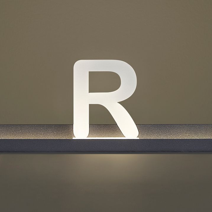 Plastično slovo R za zidnu lampu Letterbox