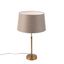 Stolná-lampa-bronzová-s-tienidlom-z-ľanu-taupe-35-cm---Parte