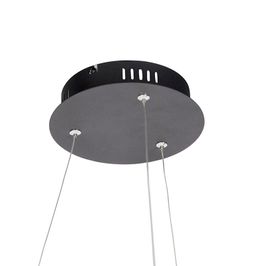 Lampada-a-sospensione-di-design-nera-60-cm-con-LED-dimmerabile-a-3-livelli---Anello