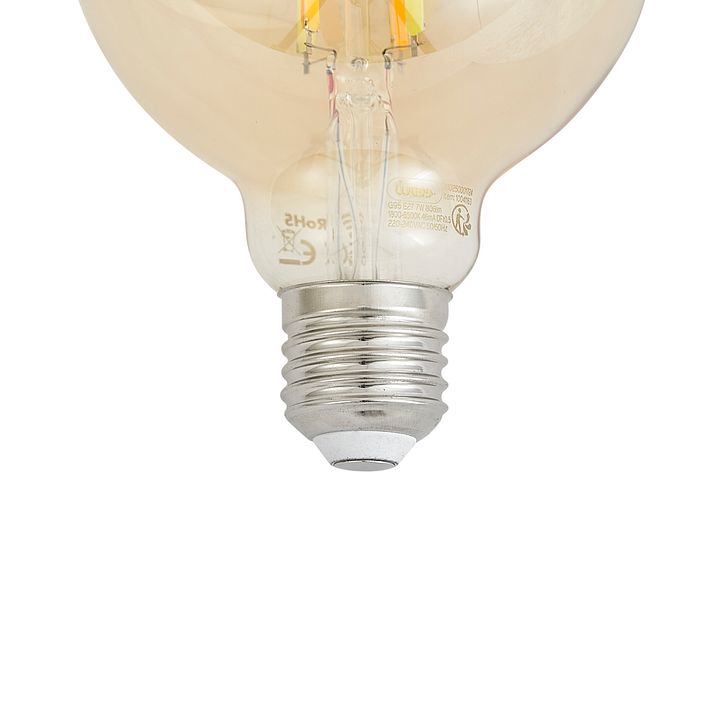 5 darabos készlet Smart E27 dimmelhető LED izzók G95 arany 7W 806 lm 1800-6500K