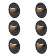 Set-de-6-Aplice-Moderne-Incastrabile-Negre-cu-LED-IP65---Gem