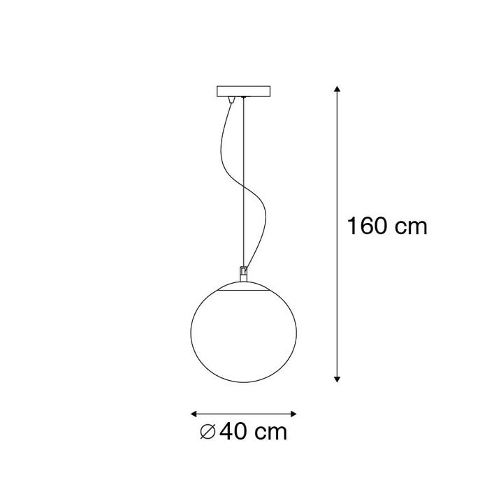 Moderne hanglamp glas 40cm - Ball