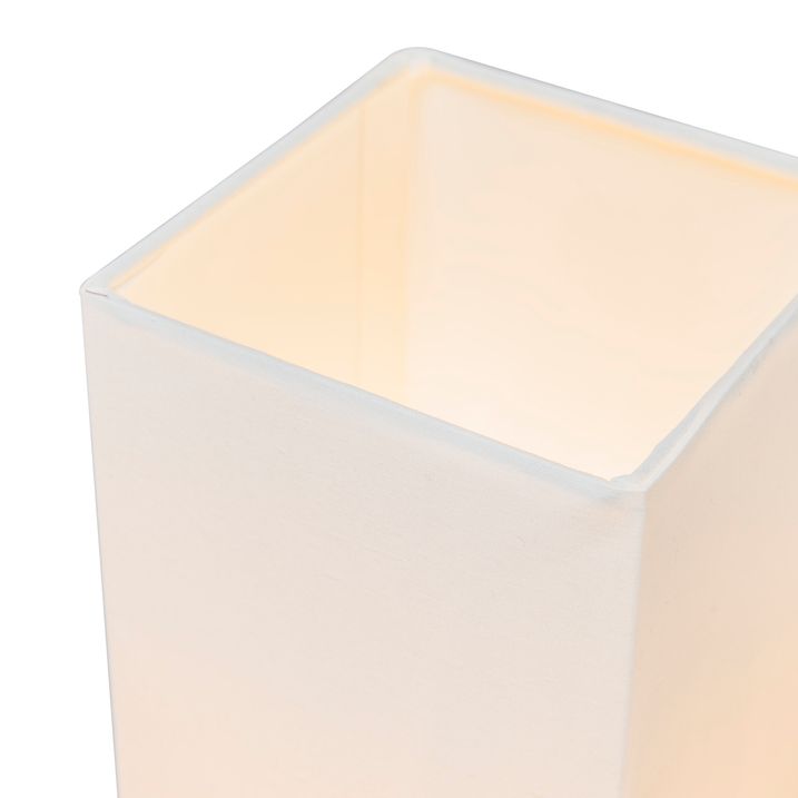 Moderne tafellamp wit met staal - Milo