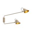 Moderne-wandlamp-taupe-met-goudkleurige-binnenkant-verstelbaar-2-lichts---Lune