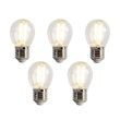 5-tk-E27-LED-pirnid-P45-läbipaistev-2W-200lm-2700K-komplekt