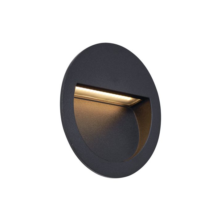 Set de 6 Aplice Moderne Incastrabile Negre cu LED IP65 - Gem