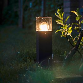 Moderní venkovní stojací lampa 30 cm tmavě šedá IP44 - Dánsko