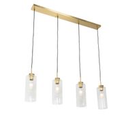 Lampada-a-sospensione-Art-Déco-oro-con-vetro-4-luci---Laura