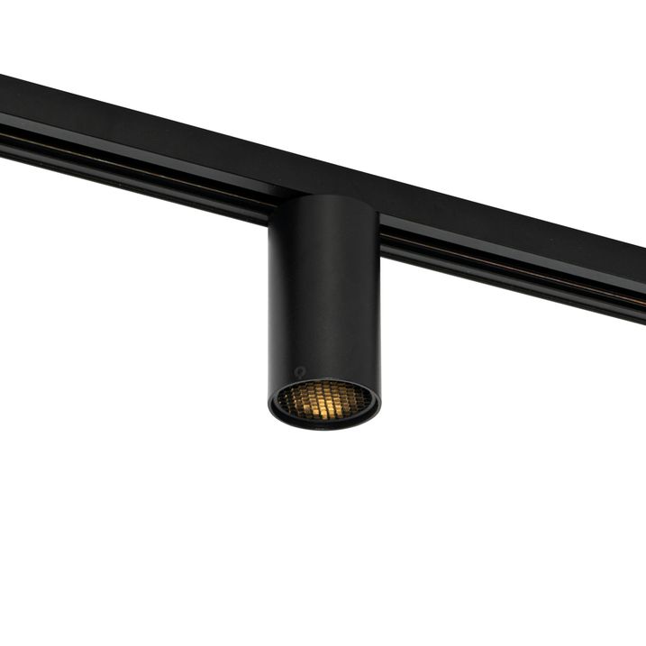 1 Fazlı Ray Sistemi İçin Modern Siyah Spot Lamba GU10 50mm - Iconic Ruby Honey