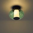 Dizajnerska-plafonska-lampa-crna-18-cm-sa-zelenim-staklom-uključujući-LED-sa-3-nivoa-zatamnjenja---Margherite