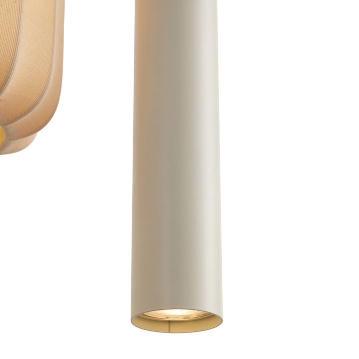 Japandi hanglamp beige 7-lichts - Pluni Tuba