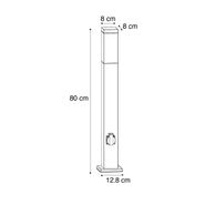 Vonkajšia-lampa-tmavo-sivá-80-cm-so-zásuvkou-IP44---Malios