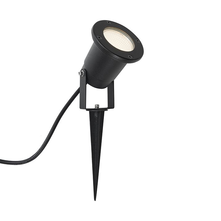 Moderner Gartenstrahler schwarz inkl. LED verstellbar mit Kabel und Stecker 250cm IP65 - Basic