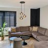Art Deco viseća lampa crna 3-svjetlo sa dimnim staklom - Busa
