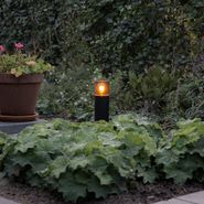 Standing-Outdoor-Lamp-Black-with-Smoke-Shade-30-cm-IP44---Odense