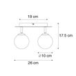 Spot-encastré-or-2-lumières-orientable-avec-verre-fumé---Athènes