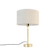 Lampă-de-masă-aurie-reglabilă-cu-abajur-gri-deschis-35-cm---Parte