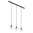 Modern-fekete-sínrendszer-3-függőlámpával,-bronz,-1-fázisú---Iconic-Lava