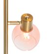 Art-Deco-podna-lampa-zlatna-sa-roze-staklom-3-svetla---Vidro